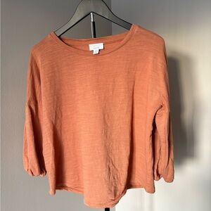J. Jill Women's Long Sleeve Top - Terracotta